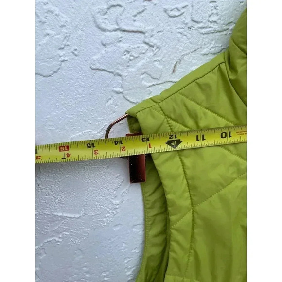 Columbia Womens Sleeveless Full Zip Up Quilted Collar Faux Fur Green Vest Sz S - Picture 5 of 7